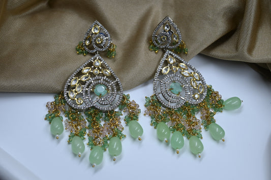 Mint Leah AD Kundan Earrings