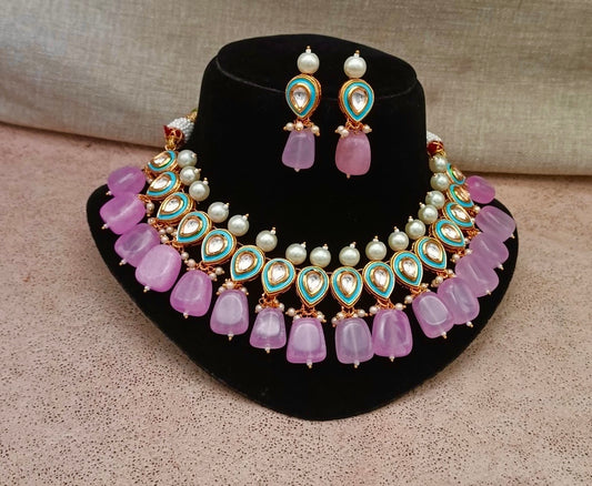 Pink Alia Necklace Set