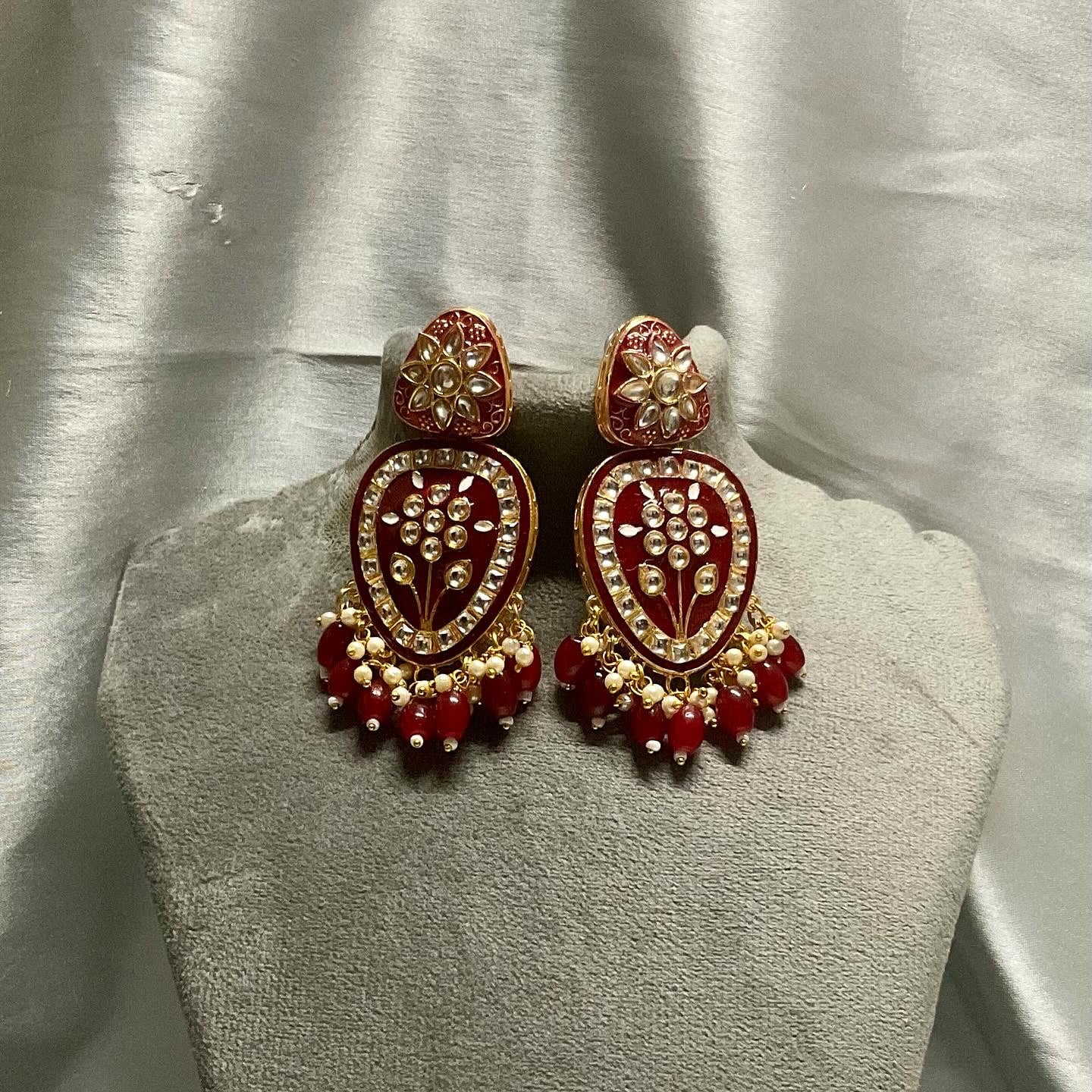 Burgundy Dalisha earrings