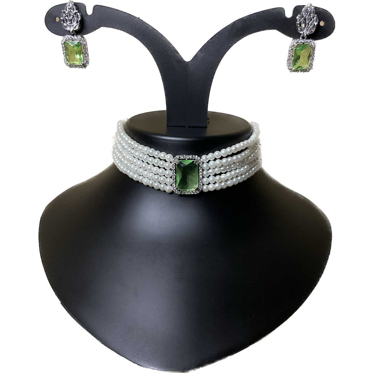 Lime Green Classic Pearl Choker