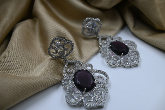 Deep purple Tiya Earring