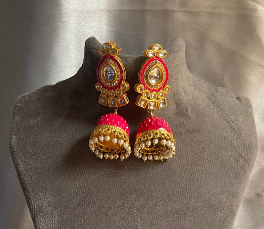 Pink Naveli Jhumka