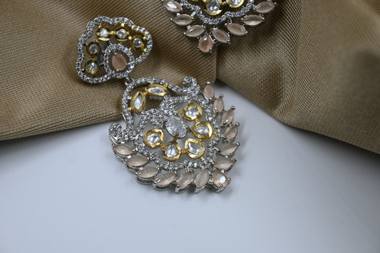 Champagne AD Kundan Inez Earring