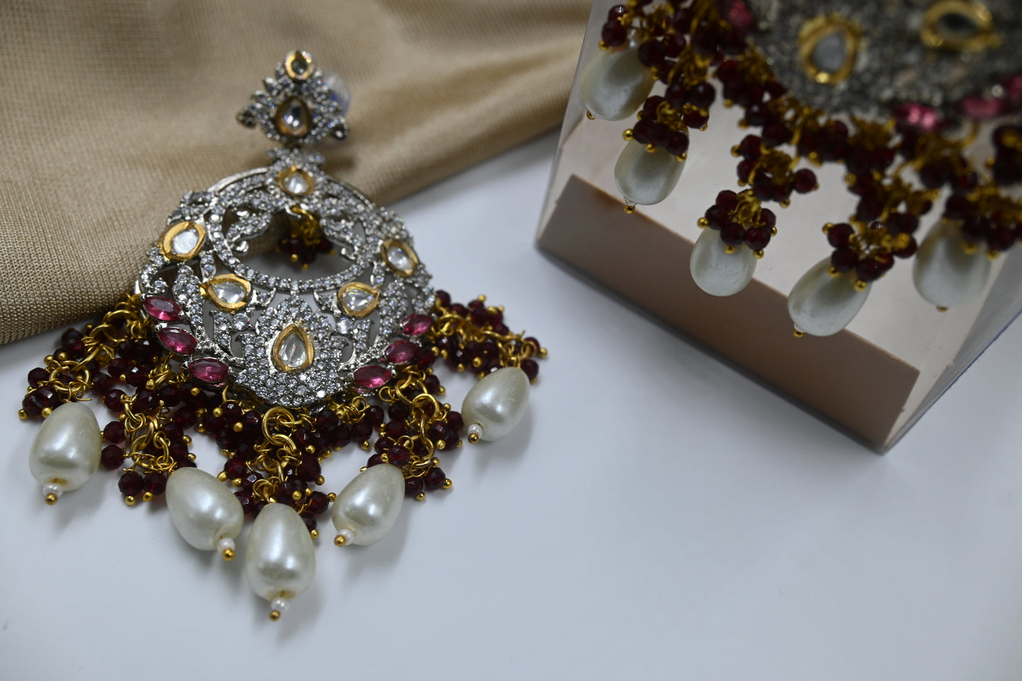 Burgundy Eva Earring