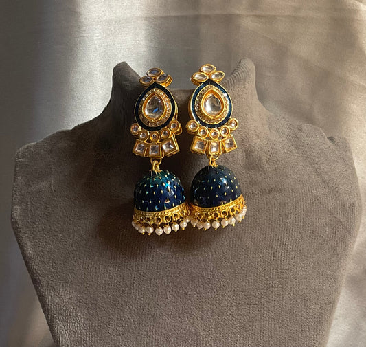 Indigo Naveli Jhumka