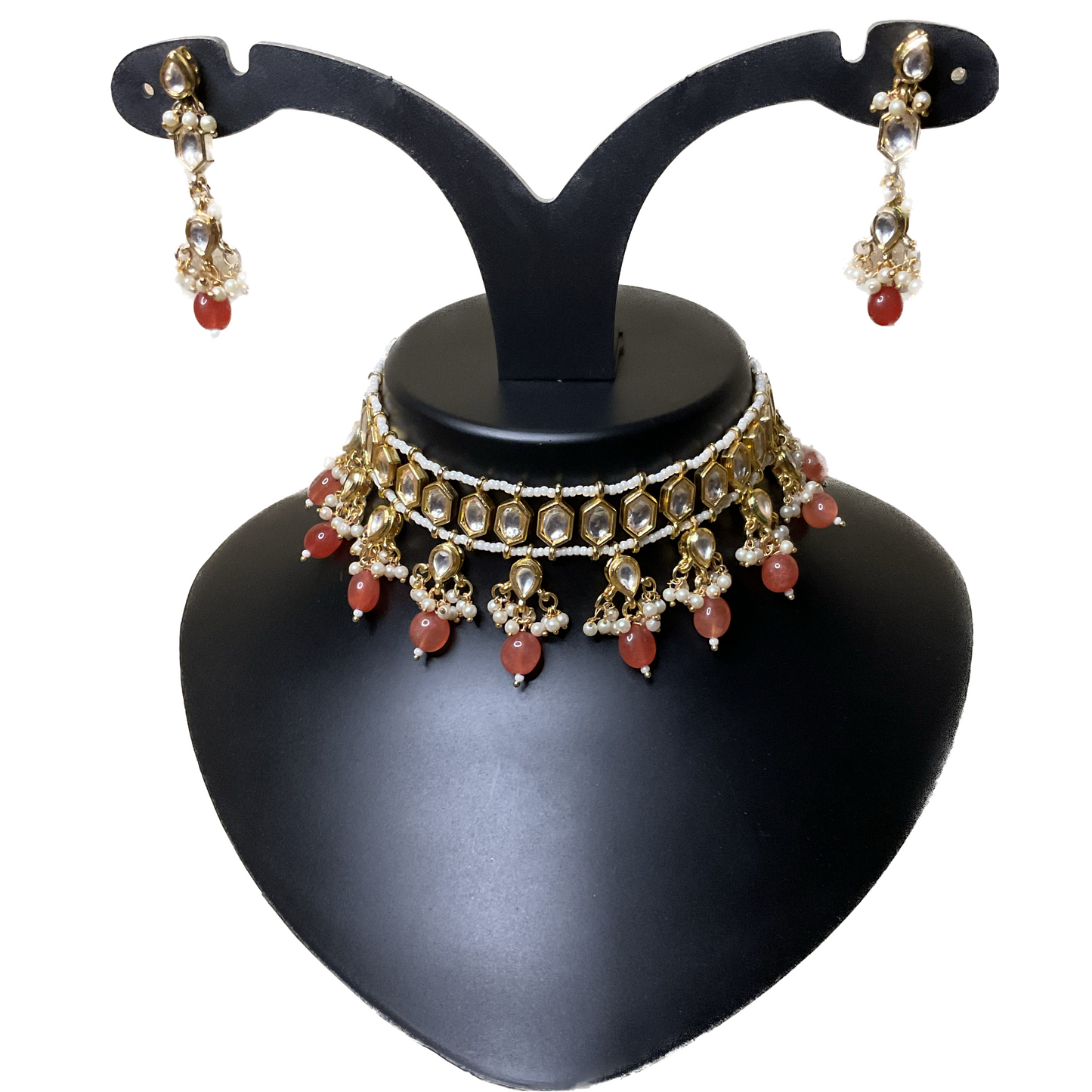 Coral Enakshi Kundan Choker Set