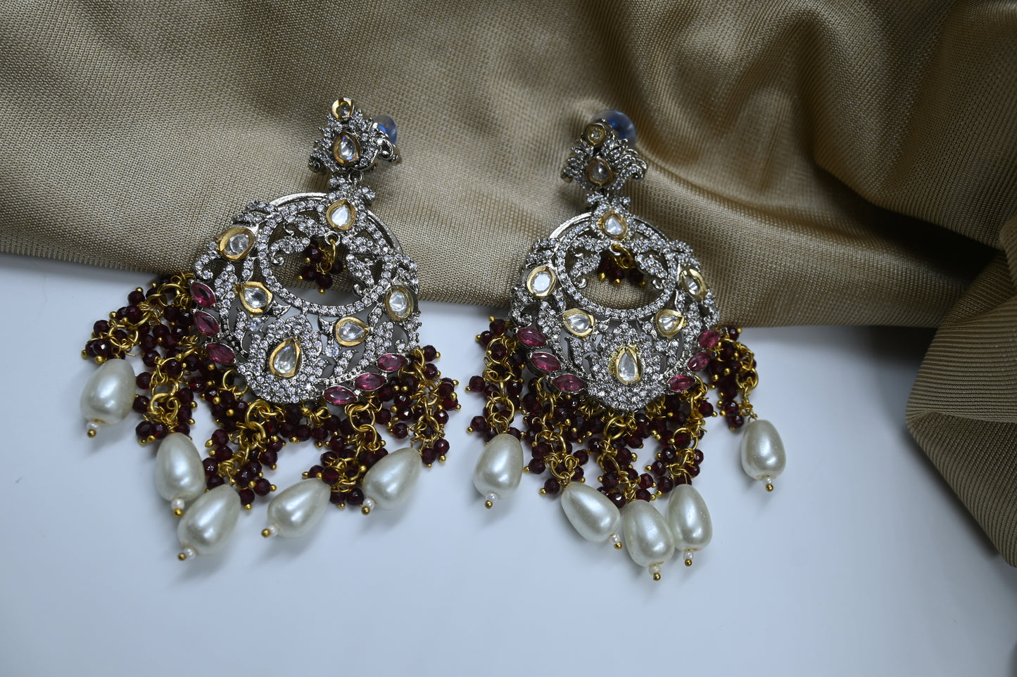 Burgundy Eva Earring