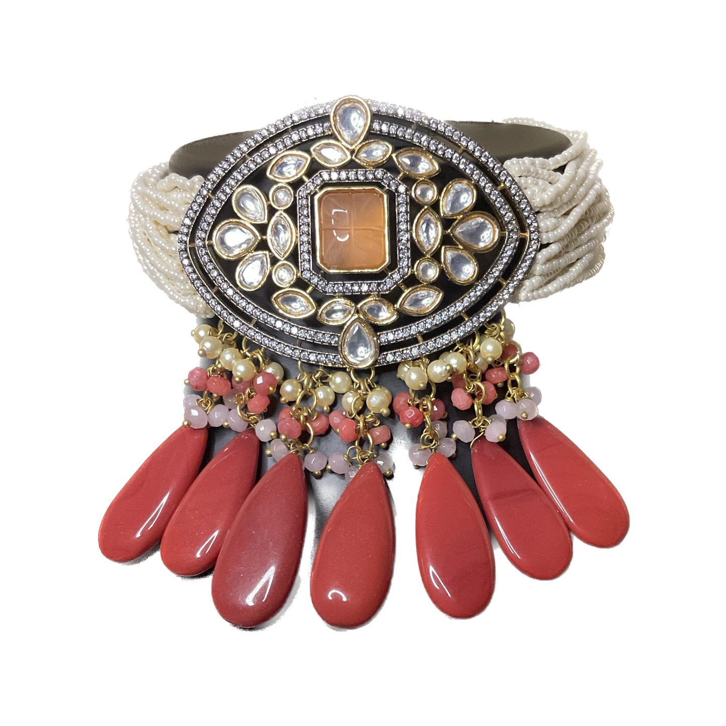 Red Netra Polkhi Choker