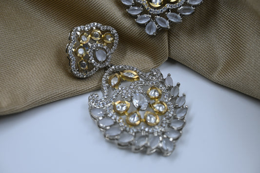 Grey Inez AD Kundan Earring