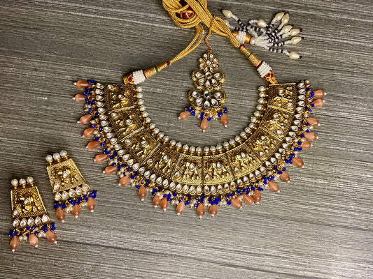 Orange Blue Karini Necklace Set