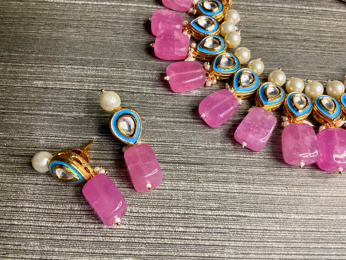 Pink Alia Necklace Set