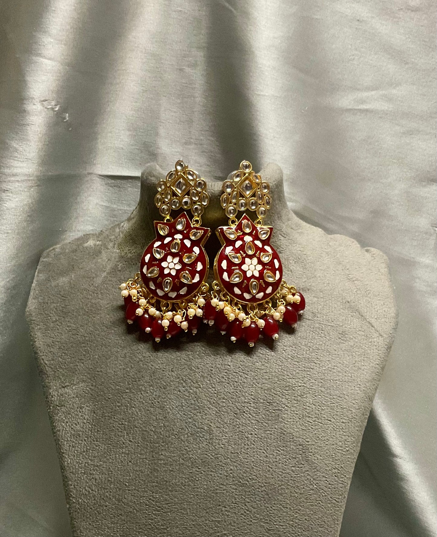 Burgundy Ekisha earrings