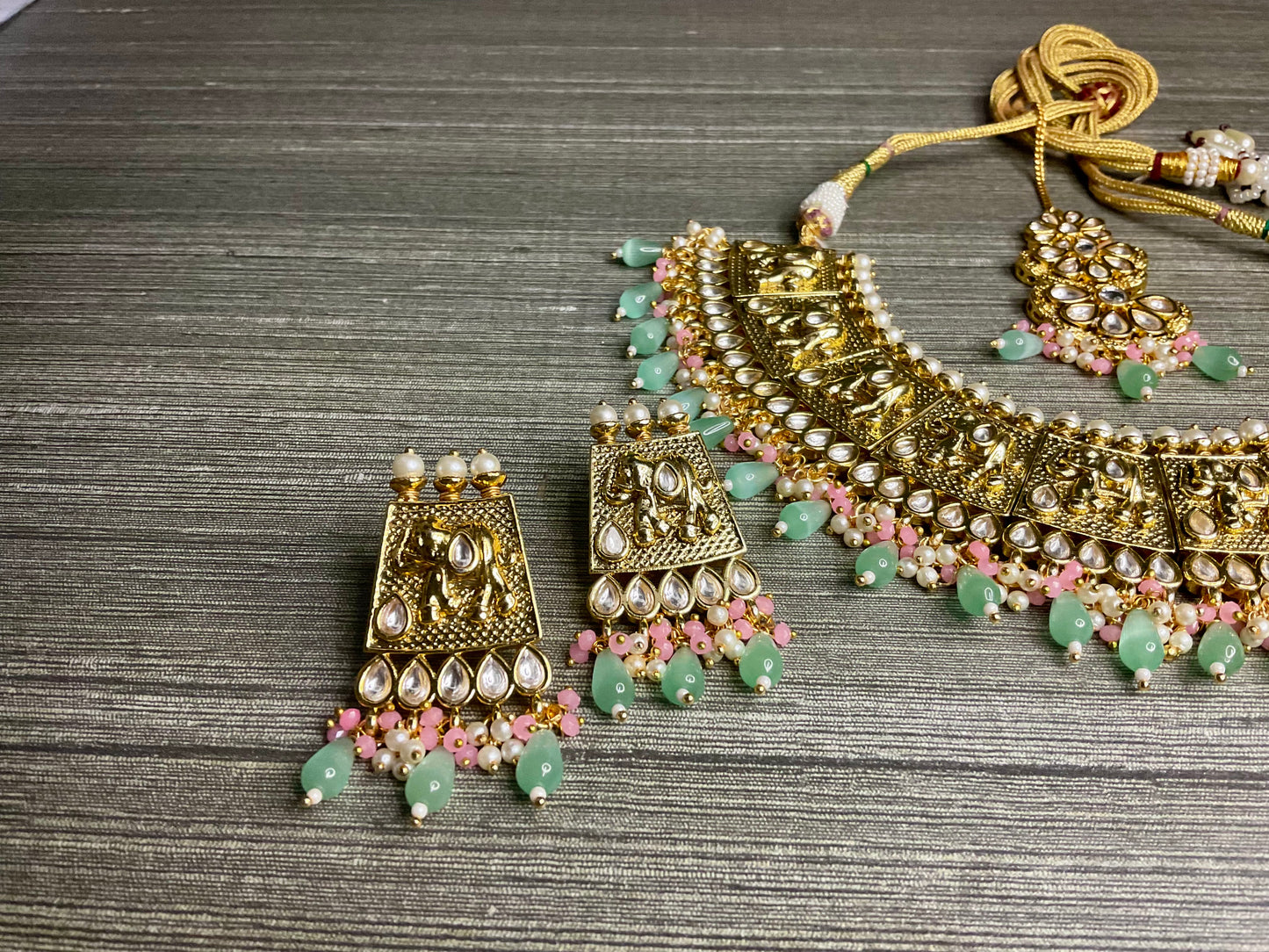 Aqua Pink Karini Necklace Set