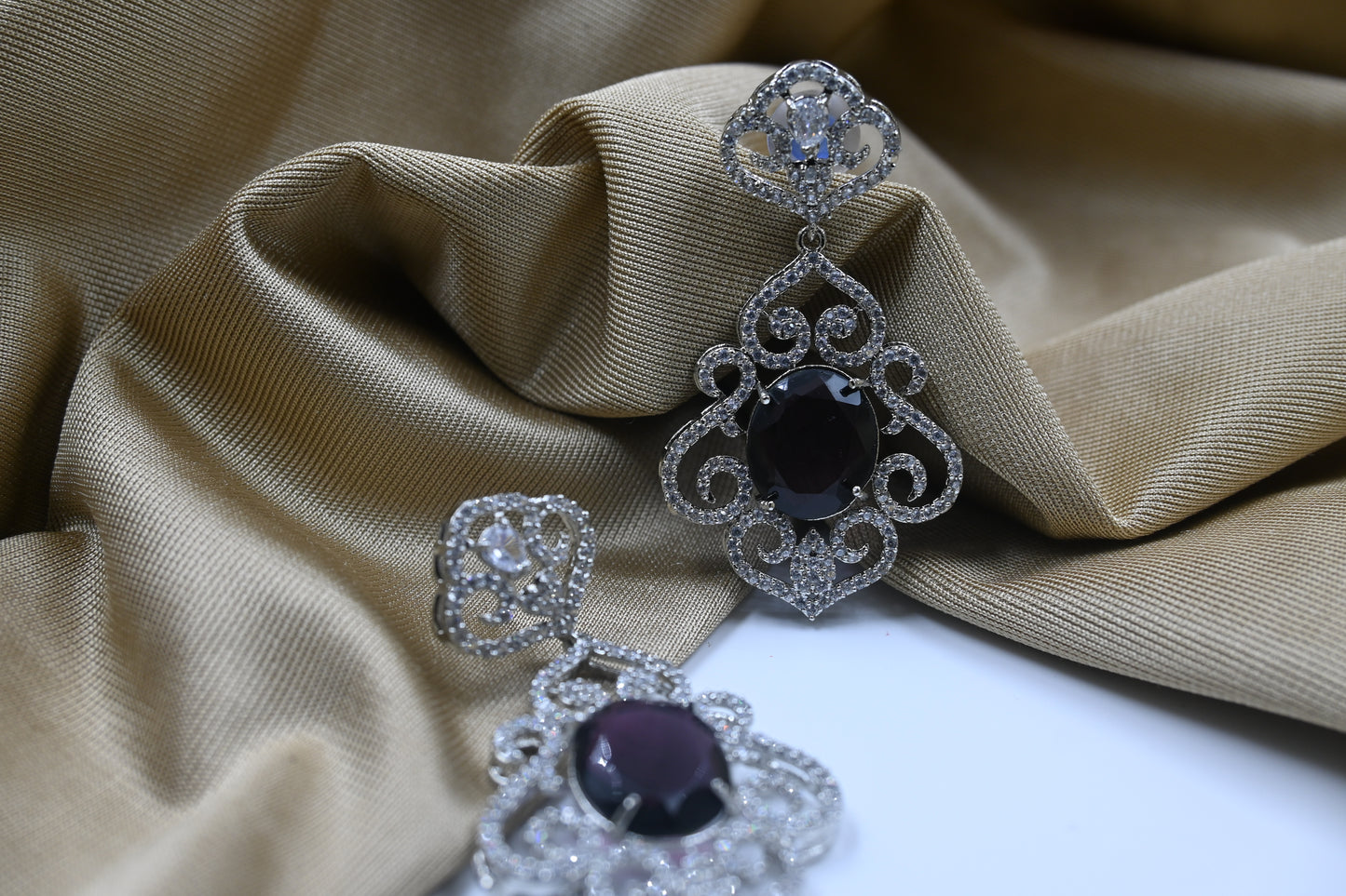 Deep purple Tiya Earring