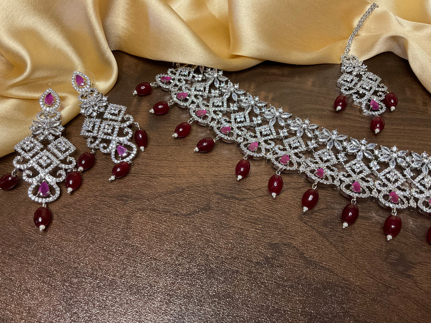 Ruby Manik Necklace Set