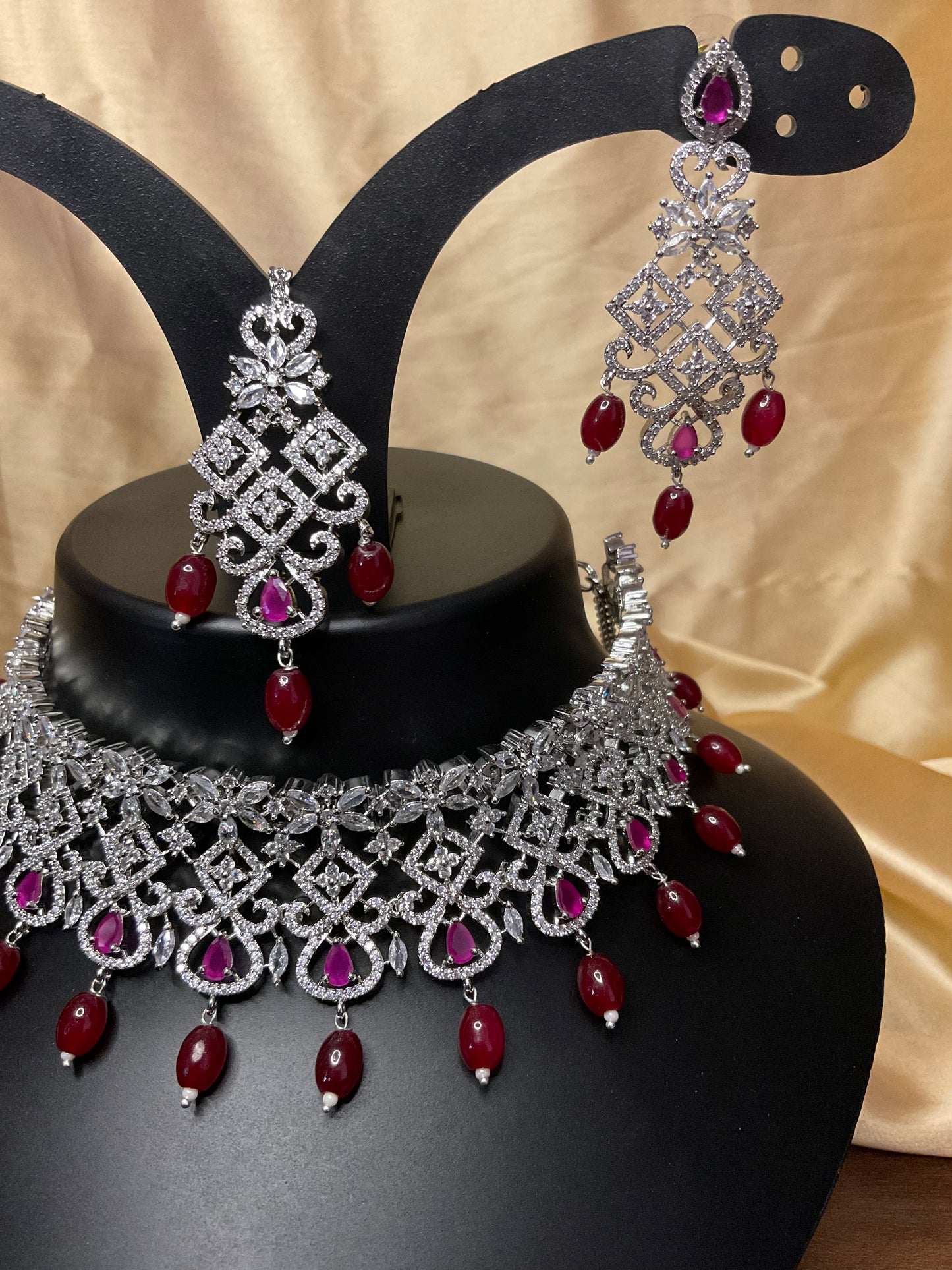 Ruby Manik Necklace Set